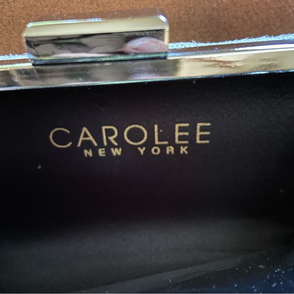 CAROLEE New York -Metallic Mini Lux Clam Shell Womens Palm Clutch - Picture 7 of 11